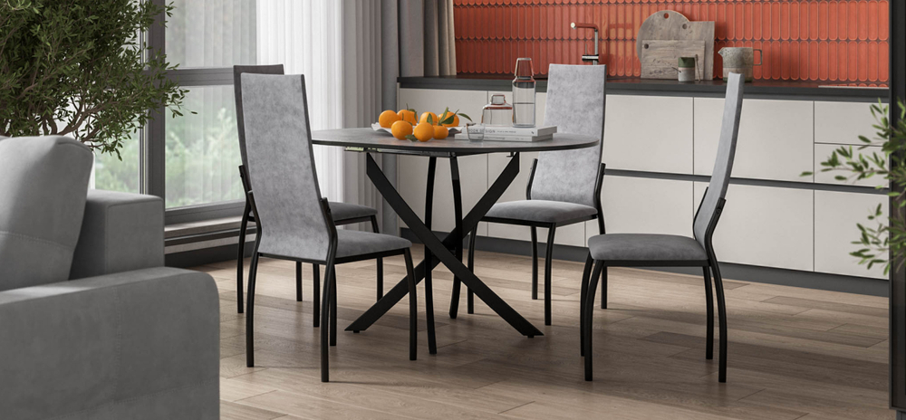 Стул АСТИ 2 шт. Велюр Роял агат, Черный