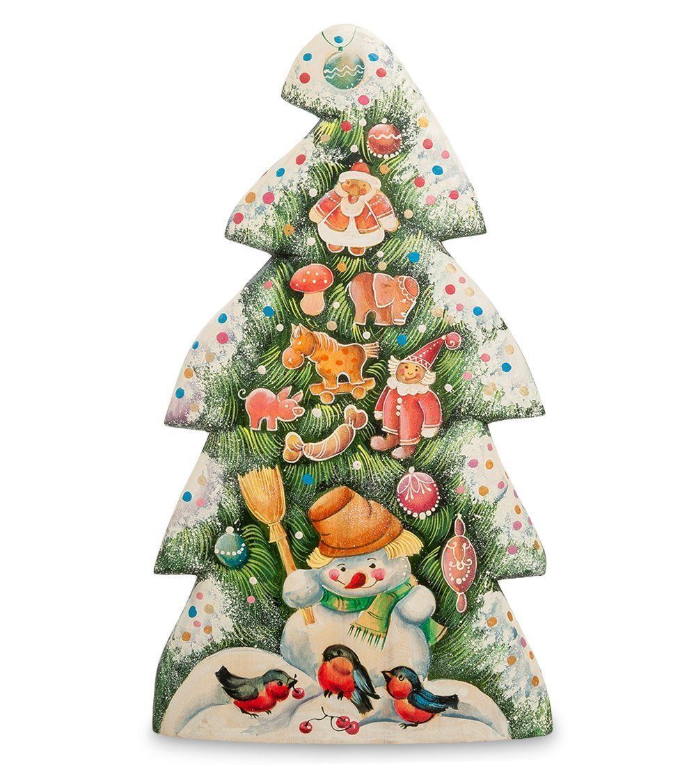 РД- 10/12 Фигурка резная «Елка» художественная роспись