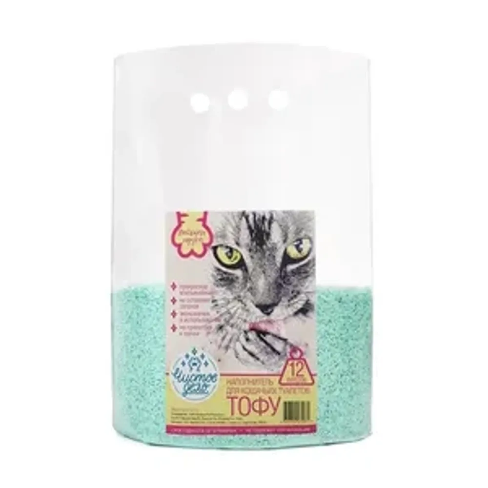 Наполнитель Чистое дело "Детская пудра" для кошачьего туалета, тофу