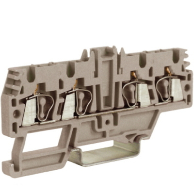 HMM.2/1+2(Ex)i, проходной зажим 2,5 кв.мм синий 1 ввод/2 вывода