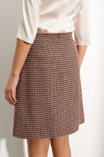 4789 Юбка женская (бежево-коричневый)