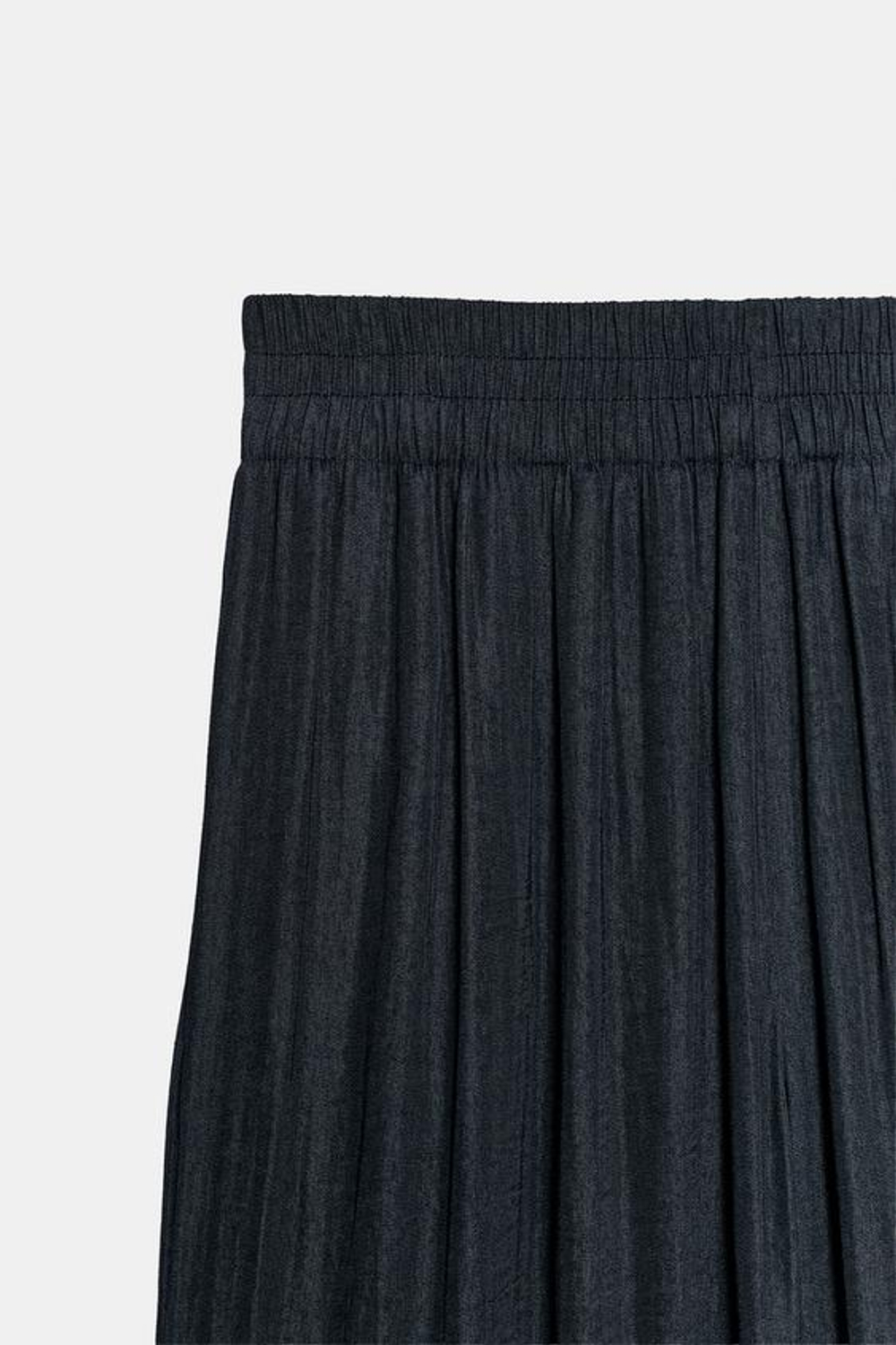 ZARA ШИРОКИЕ СТРУЯЩИЕСЯ БРЮКИ, ЦВЕТ НОЧНОГО НЕБА