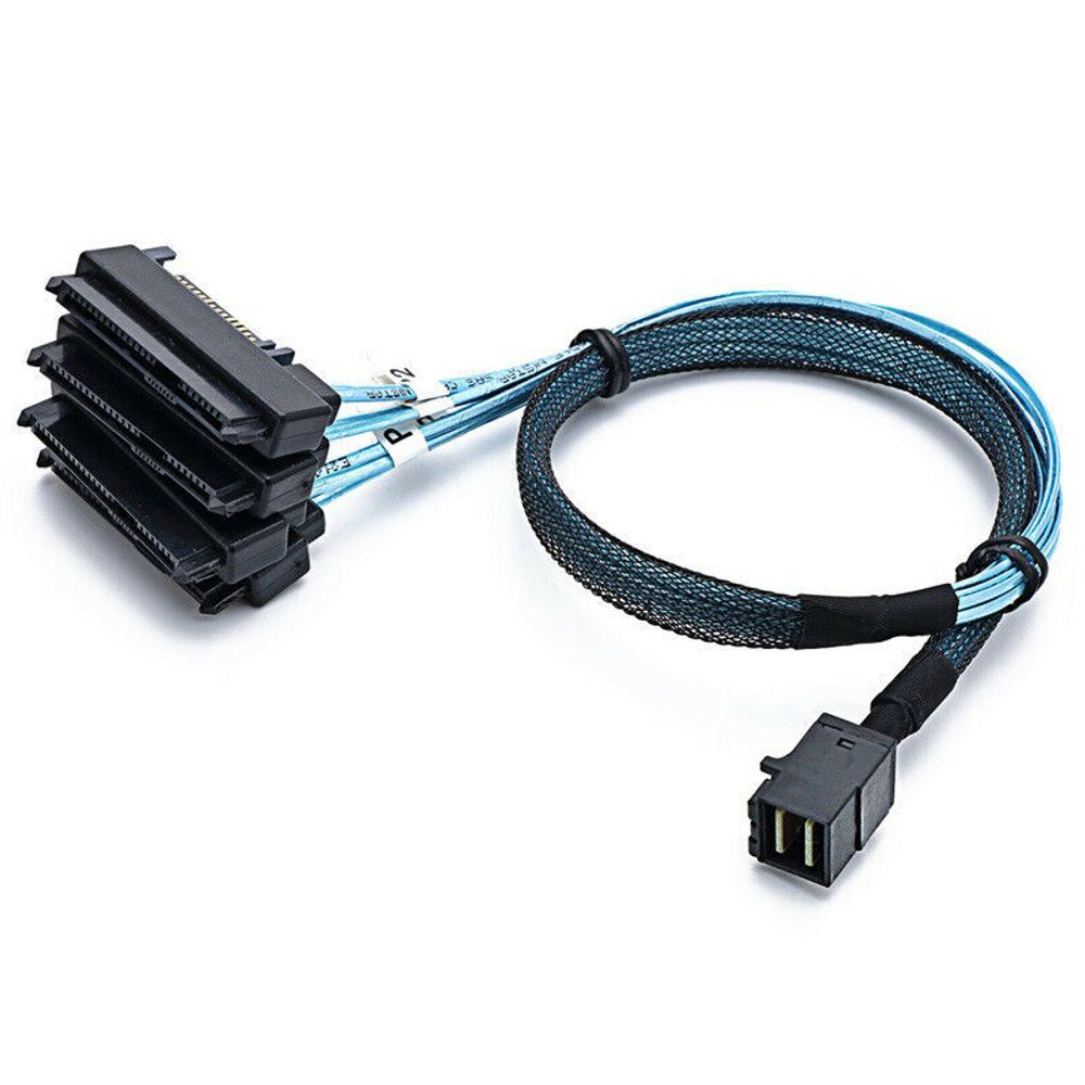 Кабель Mini SAS HD SFF-8643 - 4xSFF-8482  1.0м