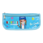 Пенал "Девочки" текстиль с карманом, 21,5*8,5*5см , инд.пакет с подвесом, 3 цвета микс, C-40618