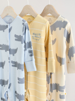 Комбинезон / Cлип для малышей Next E19-550, 3 шт., Голубой, Светло-желтый