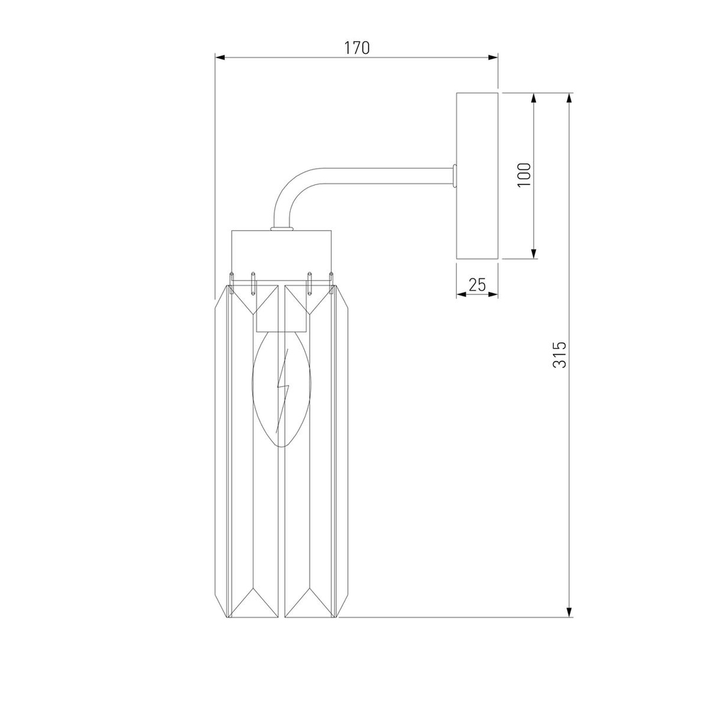 Бра Eurosvet Gilian 60163/1 латунь