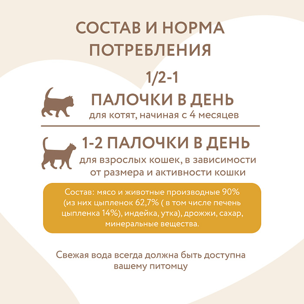Лакомство для котят лакомые палочки из индейки Мнямс 3х5 г, 35 шт в упаковке