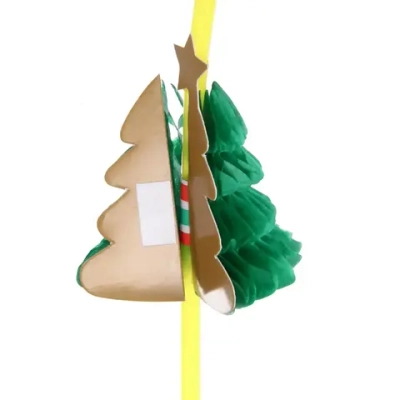 Трубочка для коктейля «Ёлочка», 24 см, d-5 мм (набор 10 шт), микс