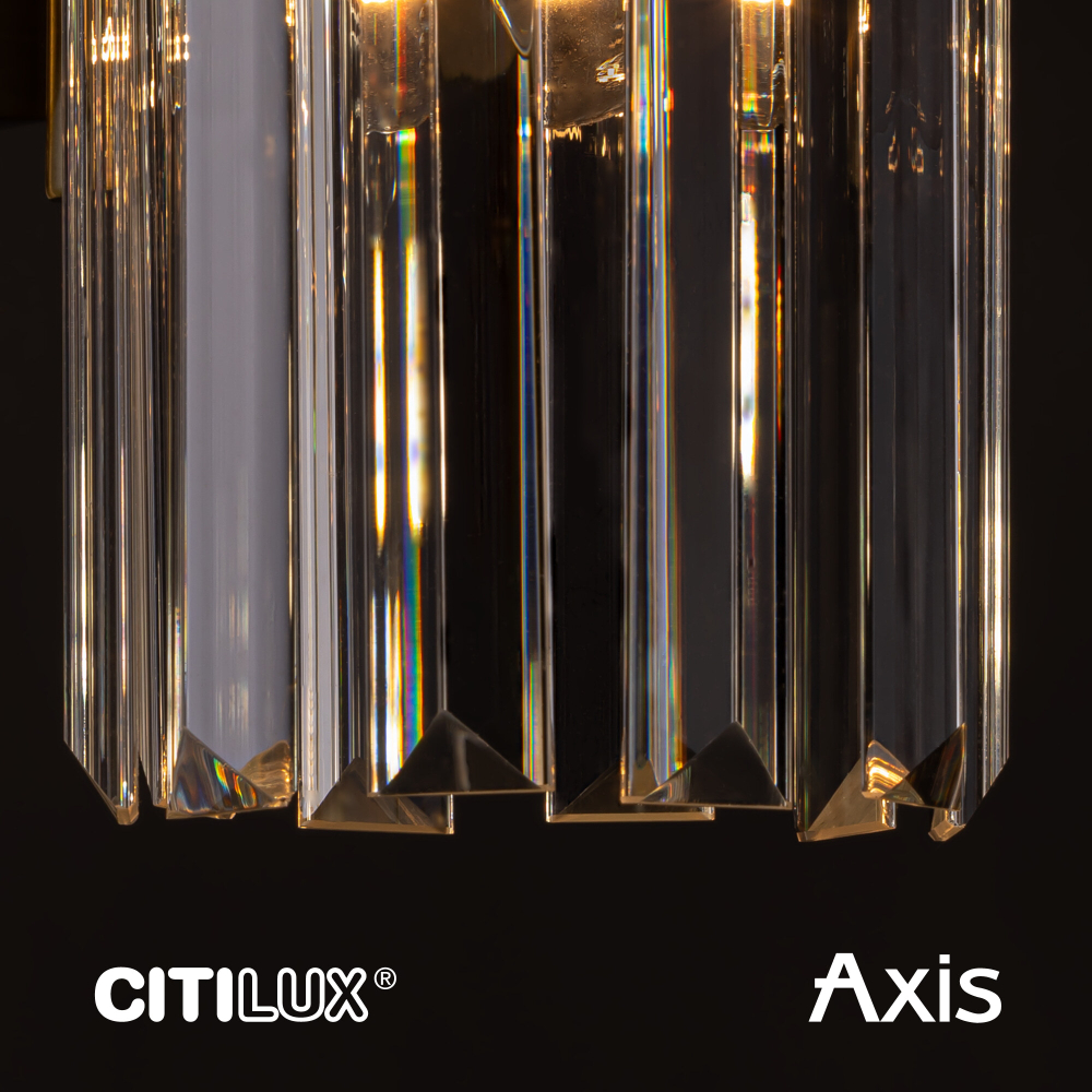 Citilux AXIS CL313411 Бра хрустальное с выключателем Хром
