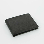 Портмоне S.Quire 6200-BK CROCO из натуральной воловьей кожи цвет черный с фактурным тиснением в подарочной фирменной упаковке