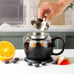 Чайник заварочный 0,8л стеклянный с металлическим ситом, MY-1948