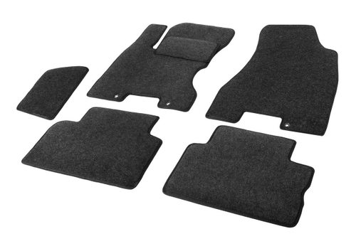 Коврики текстиль в салон, AutoFlex Business для Nissan X-Trail ll 2007-2015, 6 частей, графит, с крепежом, 5410202