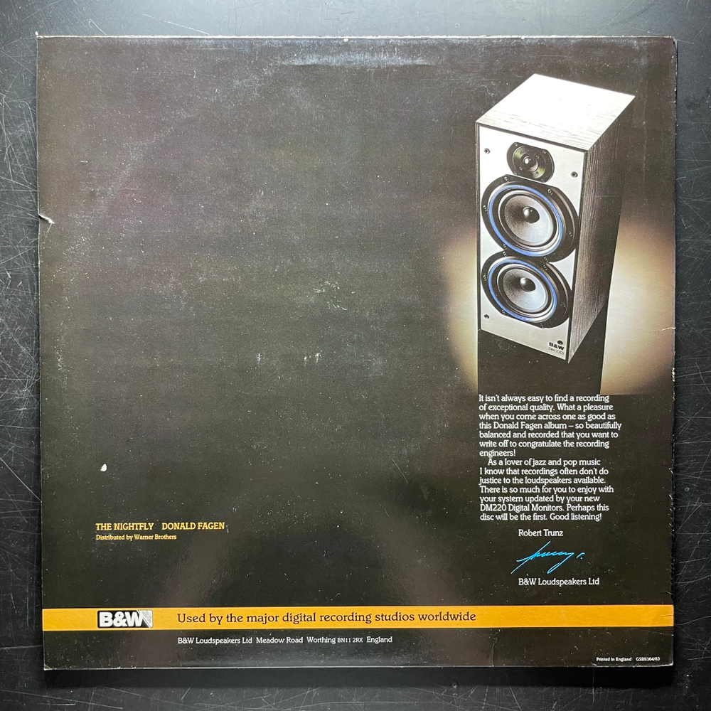 Donald Fagen ‎– The Nightfly (Англия 1982г.)