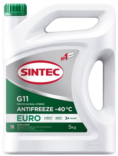 Антифриз Sintec Euro зеленый G11 (-40) 5 кг