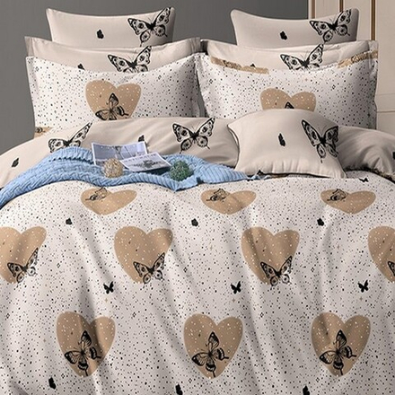 Комплект постельного белья "АВТ. 784", сатин, 100% хлопок, Россия. Пододеяльник на молнии!!!