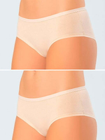 Трусы женские хипстеры набор из 2-х шт бежевый-бежевый