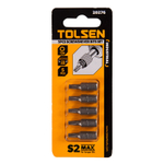 TOLSEN (TT20276) Набор вставок (бит) торцевых 1/4", Torx, T20, 25 мм, 5 предметов