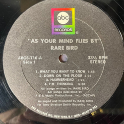 Винтажная виниловая пластинка LP Rare Bird As Your Mind Flies By (США 1970)