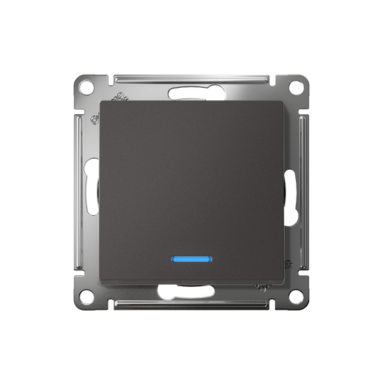 Выключатель 1-кл. AtlasDesign (сх. 1а) 10AX с подсветкой механизм базальт SE ATN001413
