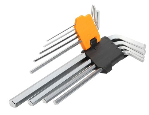 TOLSEN (TT20049) Набор г-образных шестигранников, 1,5-10 мм, длинные, 9 предметов