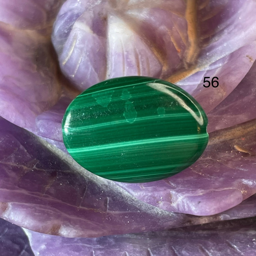 49412 Малахит Бусина овал 13*18мм-66