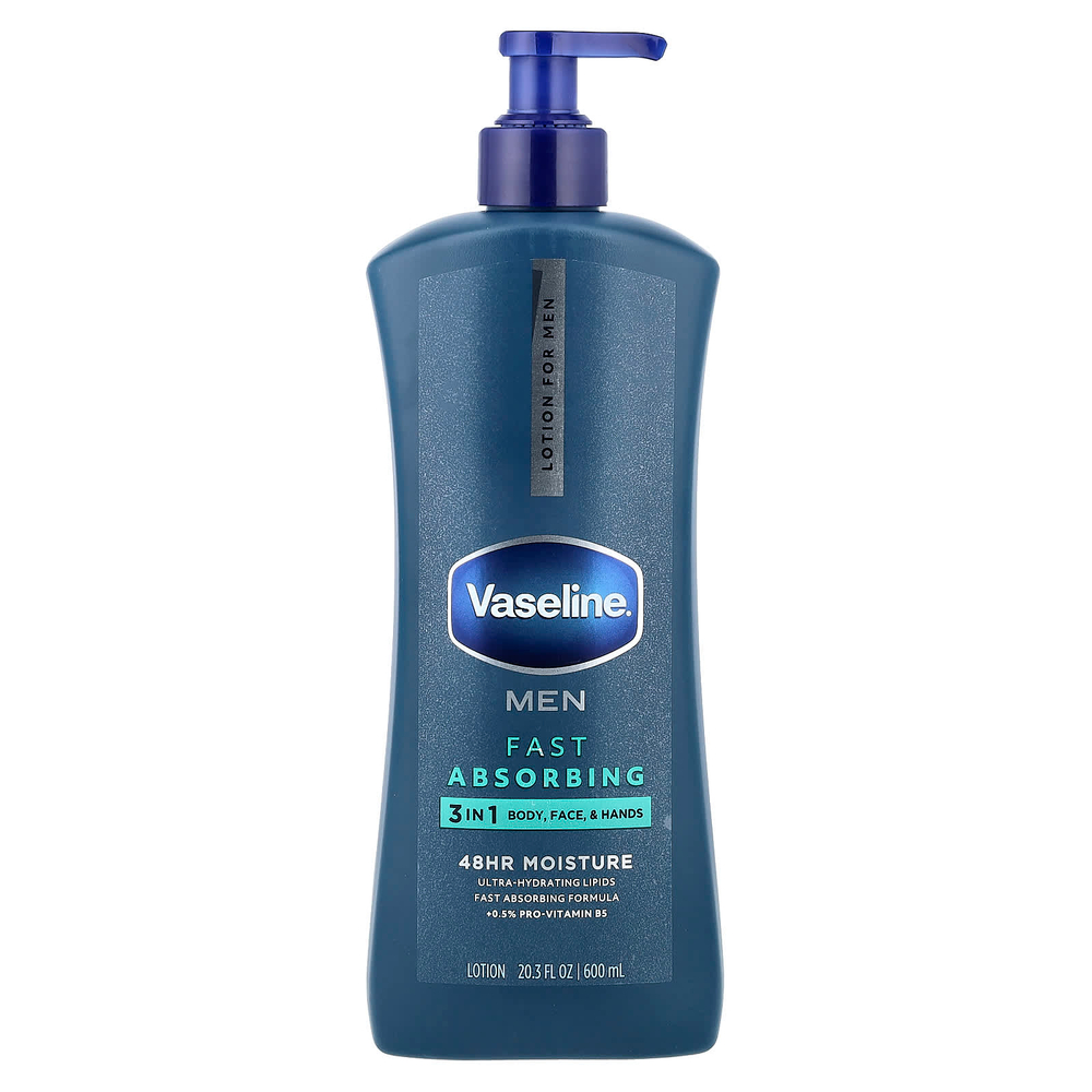 Vaseline, быстро впитывающийся лосьон для тела и лица для мужчин, 600 мл (20,3 жидк. унции)
