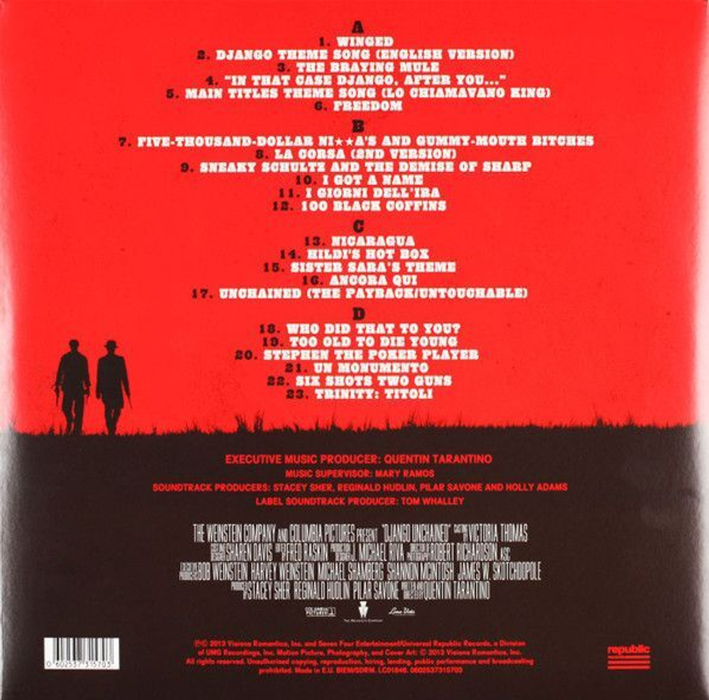 Виниловая пластинка Various Django Unchained Original Motion Picture Soundtrack