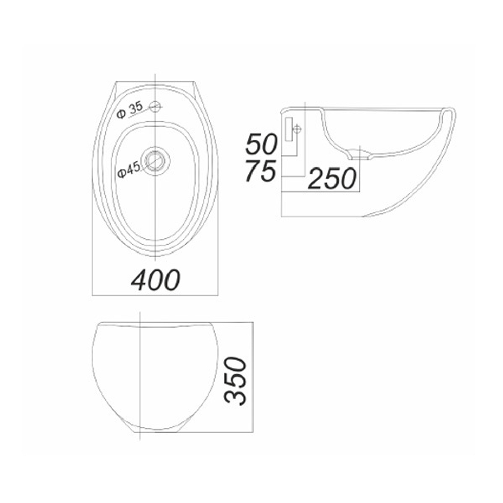 БИДЕ ПОДВЕСНОЕ SANITA LUXE RINGO