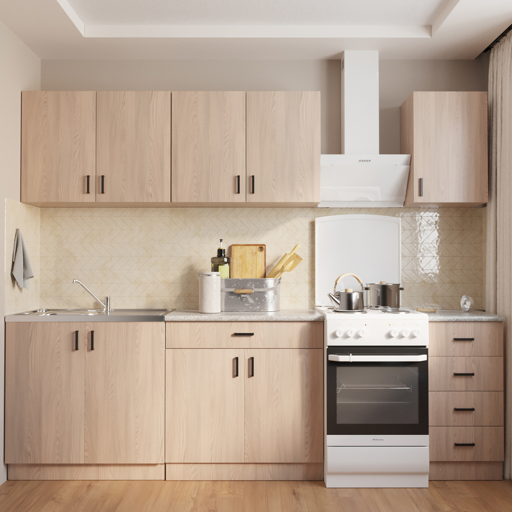 шкаф навесной кухонный с сушкой 80 венге светлое (дуб млечный)