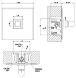 Смеситель для душа Gessi MIMI встраиваемый с внутренней частью в комплекте, хром 31161/031+ 09955/031