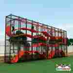 Плоский детский лабиринт «Оранжевая волна», 16×1,2×5 м