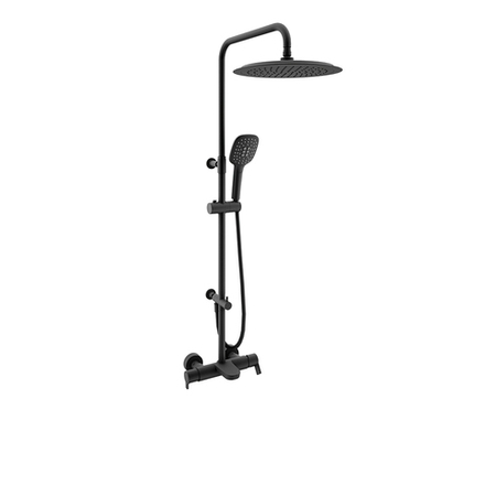 Душевая система с изливом и с регулировкой высоты BLAUTHERM 935613RP300NM черный