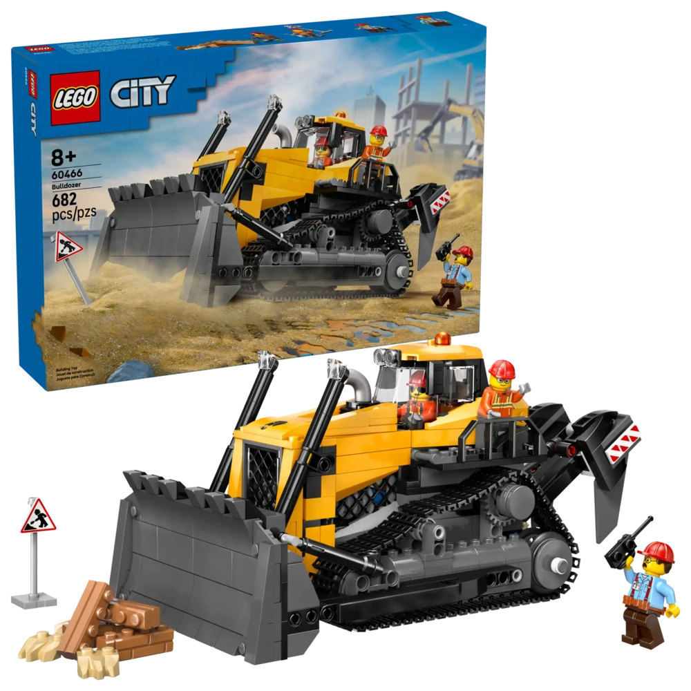 Конструктор LEGO City 60466 Желтый бульдозер