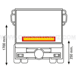Наклейка задний опознавательный знак на прицеп 1130х196 мм RF
