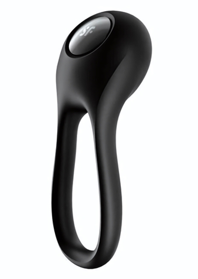 Черное эрекционное виброкольцо Majestic Duo (Цвет: черный)