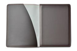 Папка "НА ПОДПИСЬ"из кожи цвет ОРАНЖ/ШОКОЛАД