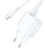Зарядное устройство HOCO C98A 18W QC3.0 3A USB + кабель Type-C White