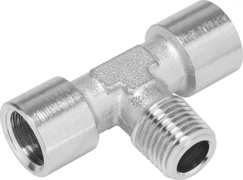 Тройник цанговый с резьбой Festo NPFC-T-R38-2G38-MFF (комплект 10 шт)