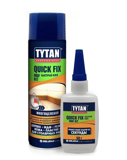 Клей цианоакрилатный двухкомпонентный TYTAN Professional Quick Fix (200мл/50г)