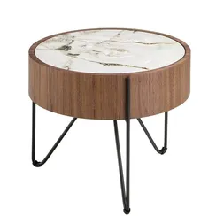 Журнальный столик Angel Cerda 2139 из ореха и керамики