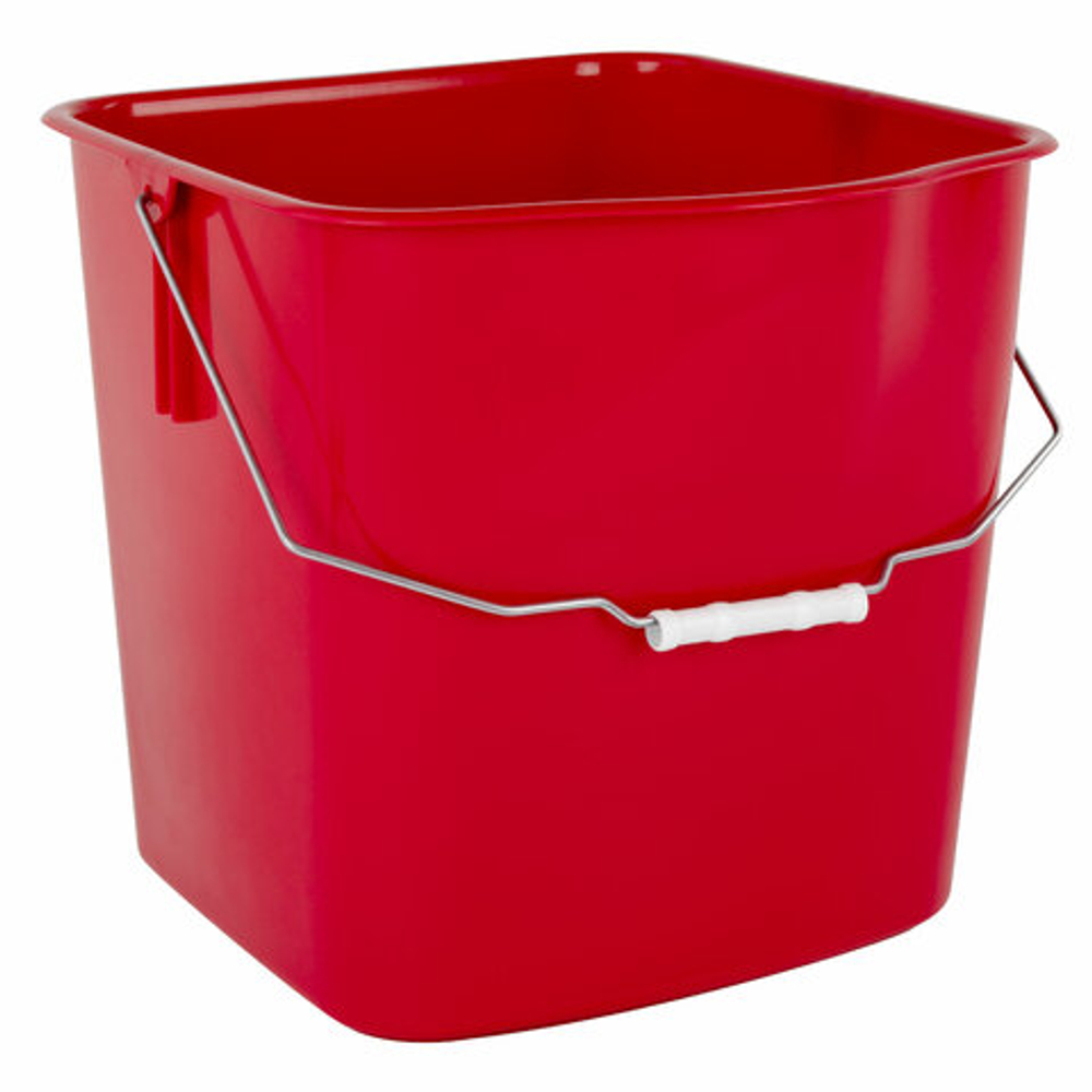 Ведро УНИВЕРСАЛЬНОЕ 25 л, КРАСНОЕ, подходит для уборочных тележек, уборки, хранения, пластик, 25EC/5