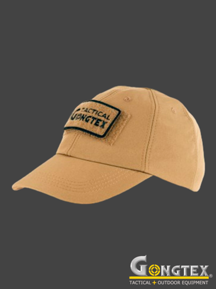 Бейсболка (кепка) демисезонная Gongtex Softshell Cap Waterproof с велкро панелью. Койот