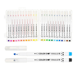 Фломастеры Basir, серия "Dino", разноцветные, для точечной росписи, в пластмассовом боксе, набор 24 цвета