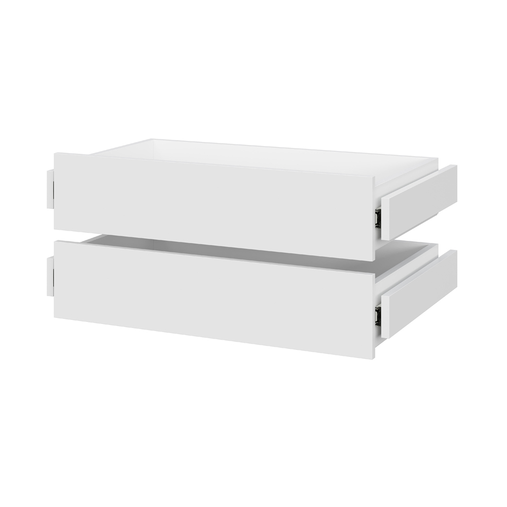 Шкаф распашной с наполнением (5 полок + 2 ящика) ШК 5 (800), Белый