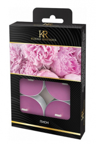 Свеча чайная ароматизированная 6шт/уп Пион