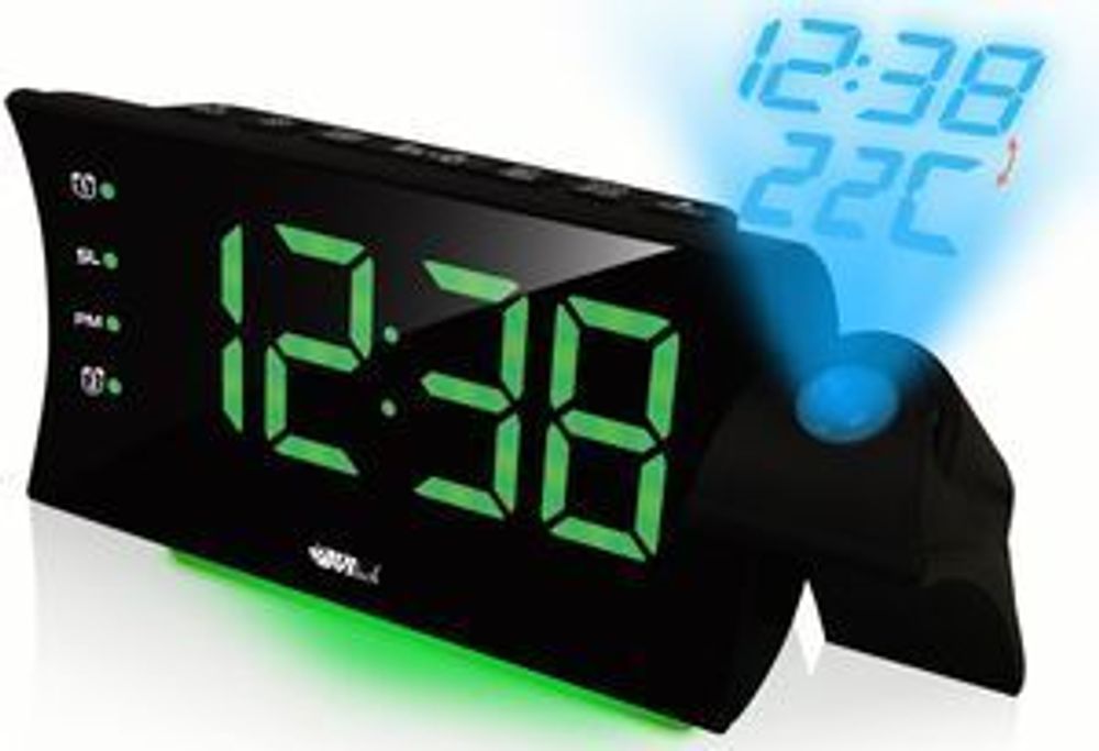 BV-435GKP BVItech РАДИОЧАСЫ СЕТЕВЫЕ С ПРОЕКЦИЕЙ (ЗЕЛЕНЫЙ/ЧЕРНЫЙ)