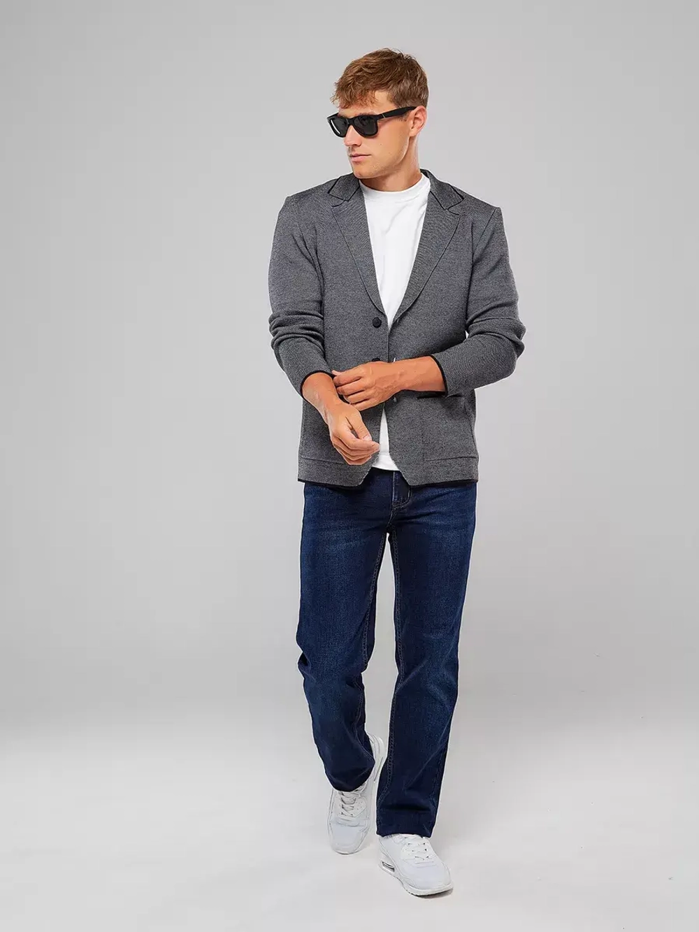 Пиджак вязаный