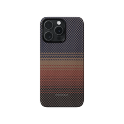 Чехол Pitaka Fusion Weaving MagEZ Case 4 для iPhone 15 Pro Sunset (Коричневый)