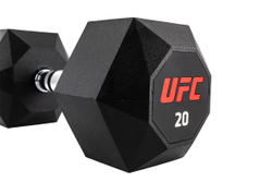 Комплект обрезиненных октагональных гантелей 10 пар от 2,5 до 25кг UFC