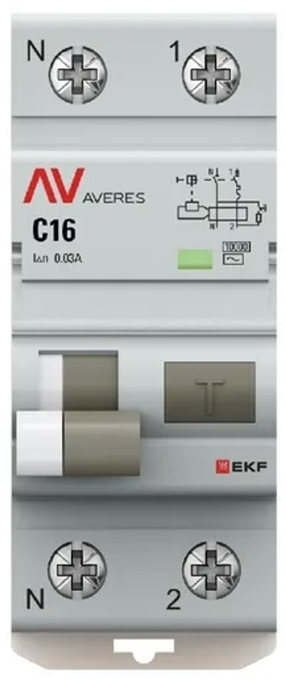 Автомат дифференциальный EKF rcbo10-1pn-16C-30-a-av